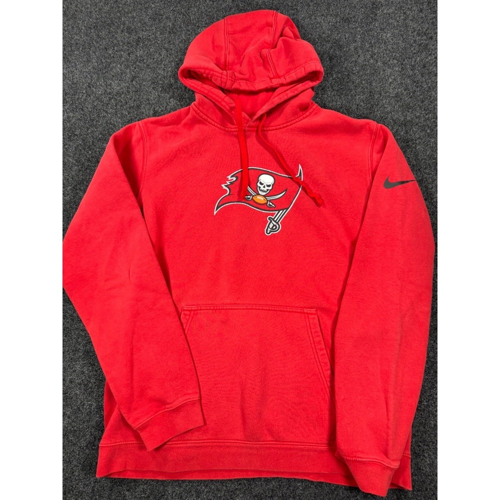 Nike Tampa Bay Buccaneers Hoodie Red NFL Football Pullover Sweatshirt Size Large - Picture 2 of 7